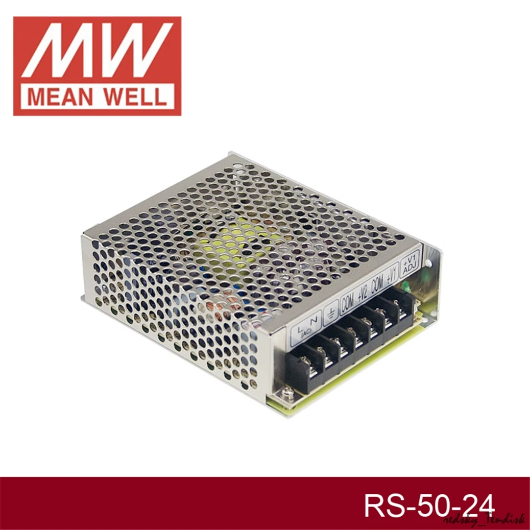 1 шт. в упаковке) Meanwell 50 Вт Питание RS-50-5V/3,3/12/15/24/48 наблюдение езопасности промышленный трансформатор постоянного тока 10A NES-50 APV-35