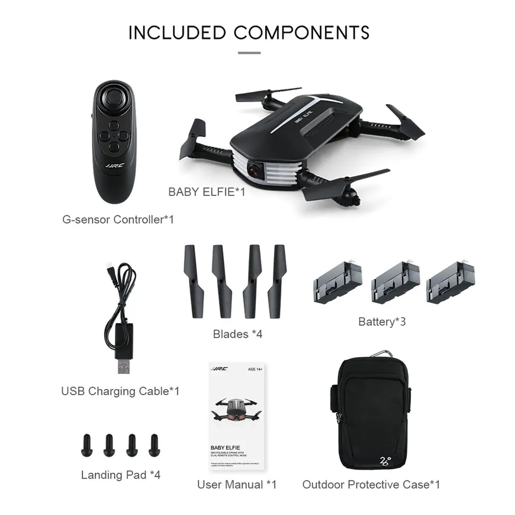 

JJR/C H37 Mini RC Drone with 720P Camera 2.4G 4CH 6-Axis Wi-Fi FPV Foldable RC Quadcopter With 3 Batteries Altitude Hold Drone!