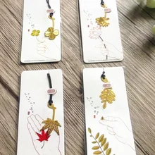 50 шт./партия, новая Мини Золотая серия "растения" металлическая Закладка, модный подарок для студентов, подарок для держателя книги