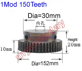 

Module1.0 150T Teeth Spur High precision Gear Rack and Pinion rack gear 45# Steel 8/10mm Bore