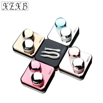 

Upmarket Reflective Cover Contact Lens Box With Mirror Color Contact Lenses Case Cute Travel Kit Case Washer Cleaner Container