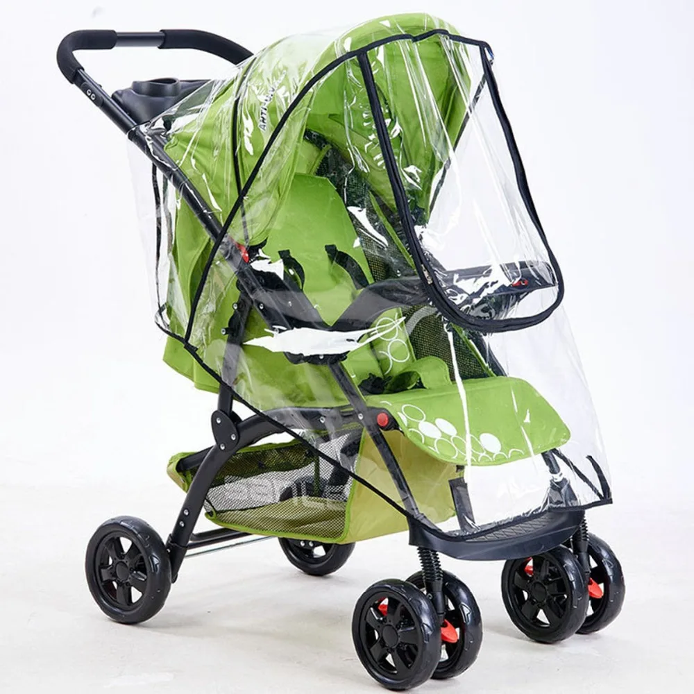 

Infant Pushchairs Accessories Portable Stroller Rain Cover PVC Universal Waterproof Dust Wind Shield For Most Baby Kids Newborn