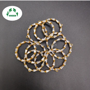 

Zircon Charms Pendant for Earrings Making 10pcs 24mm Crystal Charms for Jewelry Making Accessories Round Circle Ring Charms