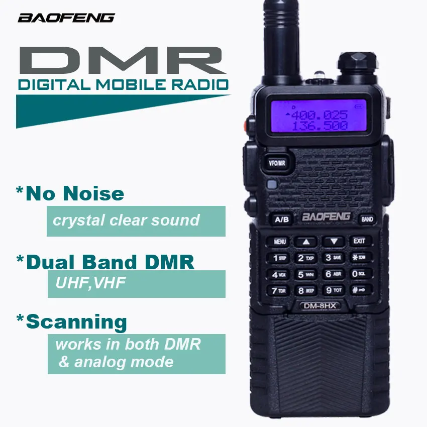 DMR DM-5R Plus Радио Цифровой Портативный Baofeng DMR DM-8HX рация 128 CH Ham профессиональное радио VHF/UHF tyt MD-380 DM5R