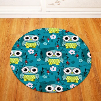 

Cartoon Owl Round Carpet Kids Play Tent Gym Rug Bedroom Living Room Coffee Table Floor Mats /Baby Crawling Carpets