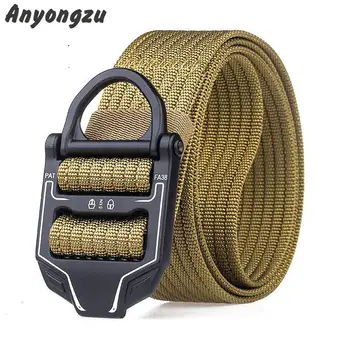 

New Type Army Fans Tactical Belt Male Multifunctional Double Card Slot Buckle Girdle Nylon Canvas Special Forces Training Belt