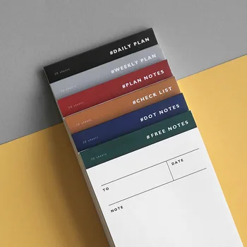 

Basic Effiency Memo Pad 6 Styles To Do List Daily Plan Weekly Plan Dots Sqaured Notepad Cute Office and School Stationery