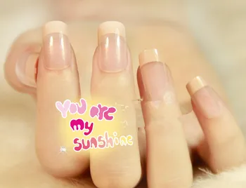 

100% brand new Best Sale False Nails Full Cover Square Head Acrylic Artificial Fashion French NaiArt Tips 24pcs free shipping