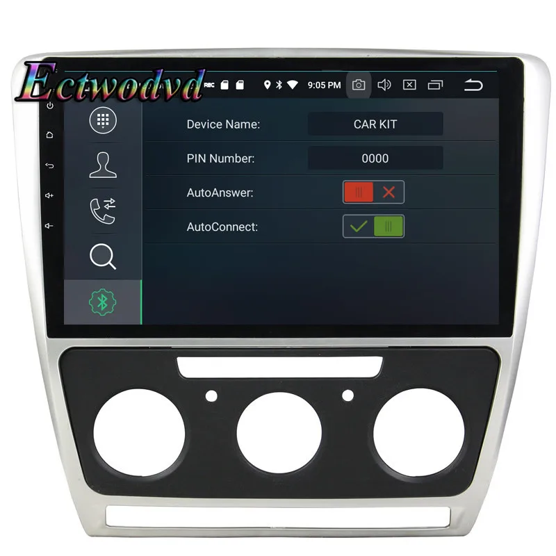 Cheap Ectwodvd Octa Core 4G+64G Android 9.0 Car Multimedia DVD Player GPS HeadUnit for Skoda Octavia AT 2010 2011 2012 2013- 10
