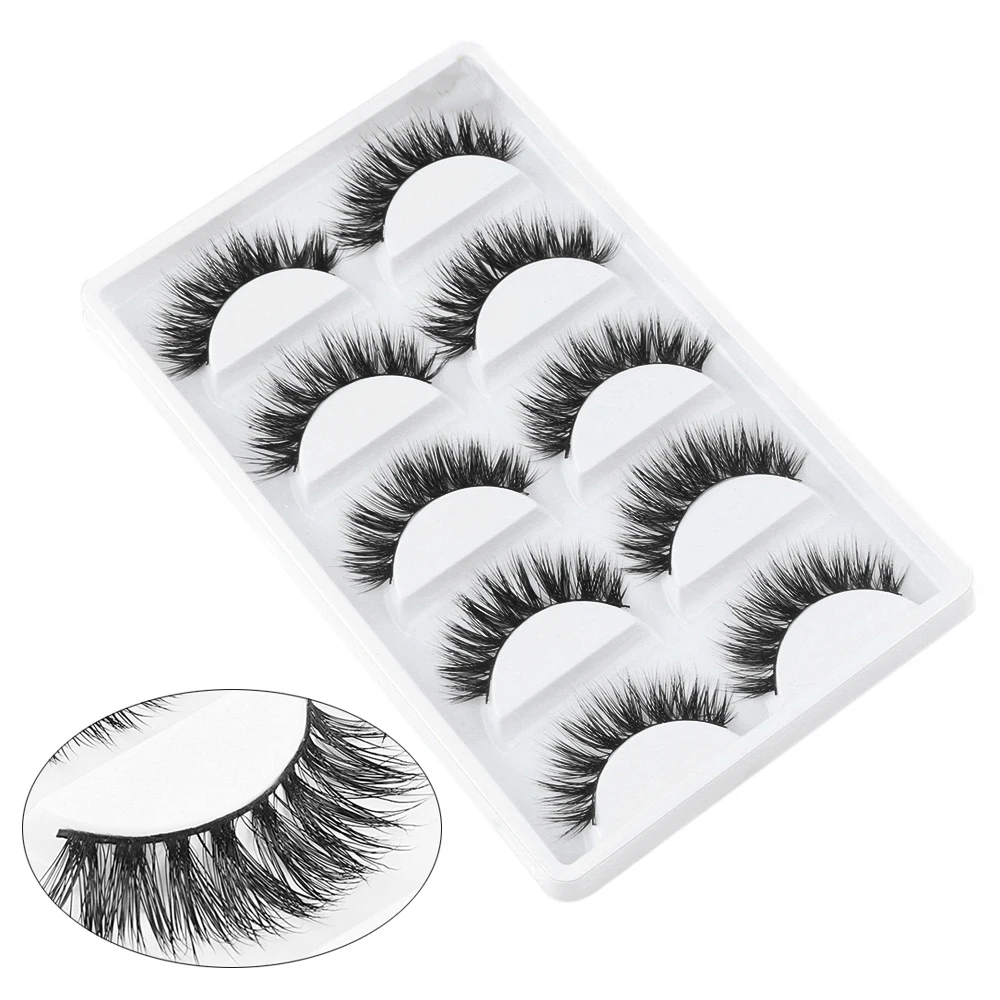 

5Pairs Sexy Women Mink Hair Natural Thick Handmade False Fake Eyelashe 3D Beauty Long EyeLashes Makeup Extension High Quality