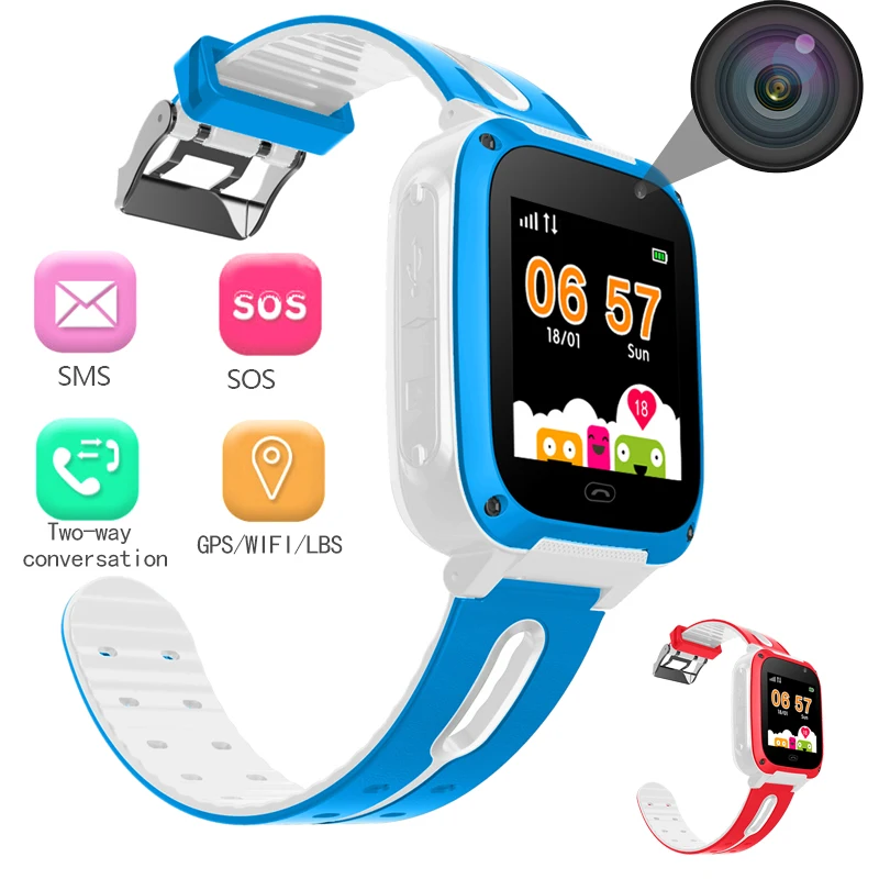 2018 New Intelligent Children Game Watch LBS Locator Tracker Anti-lost Security Children smart watch support SIM card kids watch