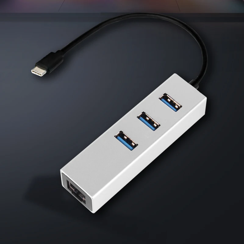 USB 3 0 концентратор OFCCOM Type C к Ethernet адаптер RJ45 LAN сетевая карта высокоскоростной