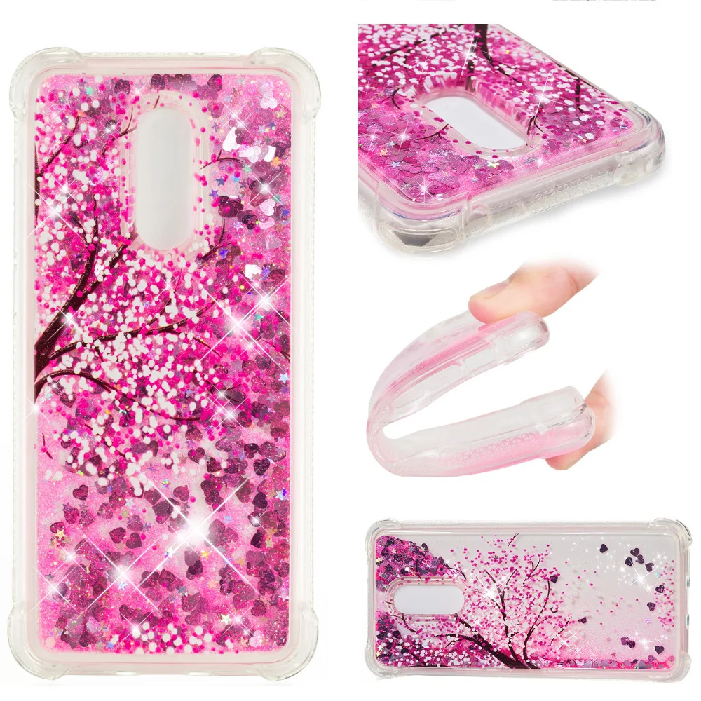 Dynamic Glitter Liquid Quicksand Shockproof Clear Soft Case For Xiaomi Mi 5X A1 Redmi 5 Plus 4X 5A Note 4X Bling Silicone Cover 2