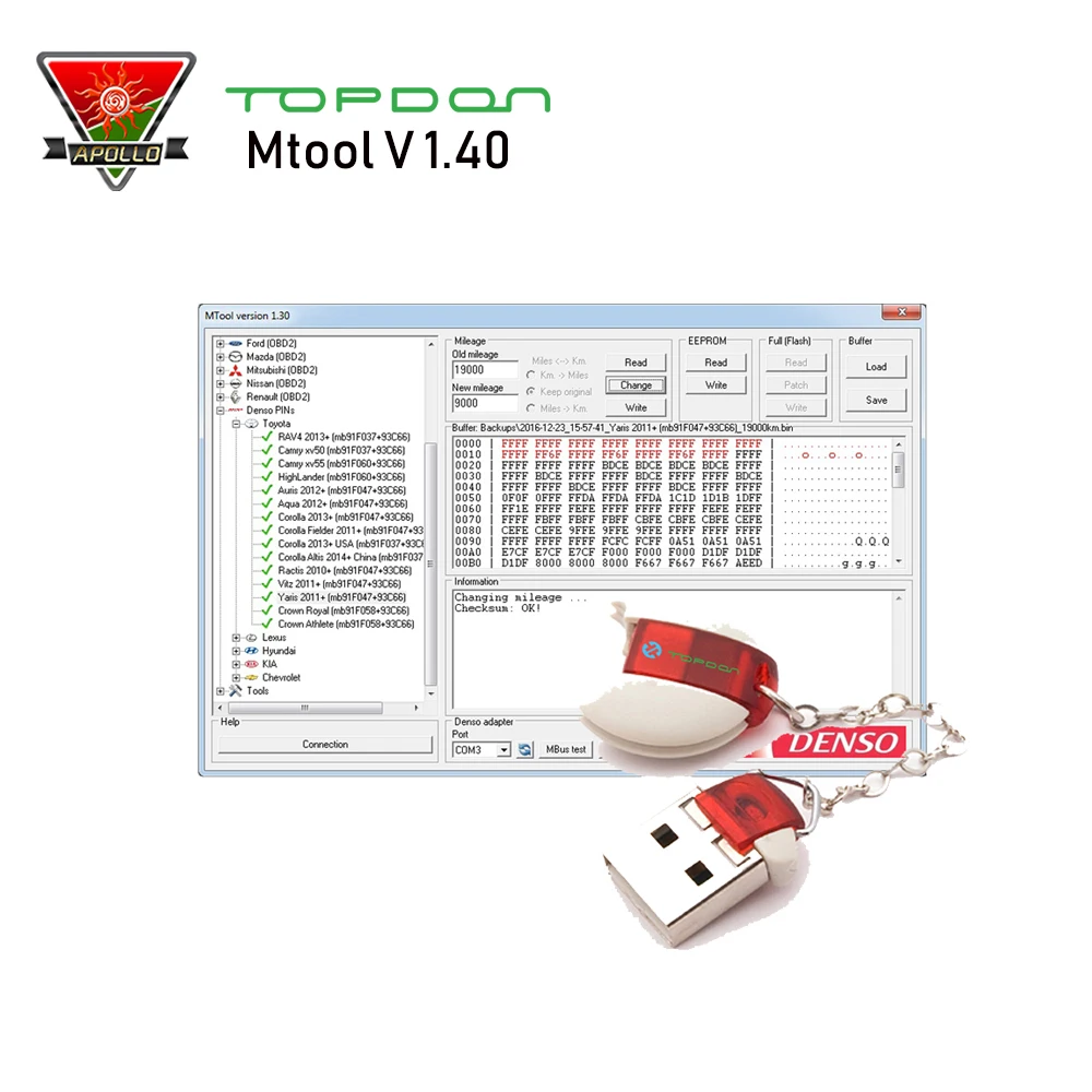 MTool V1.40 Mileage Programmer Use to Adjust the Mileage Change of Cars ...