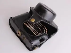 Новинка черная/темно коричневая Ретро сумка из искусственной кожи для камеры