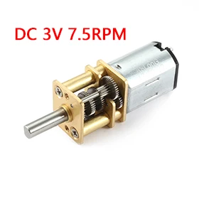 

Uxcell 1Pcs DC 3V 7.5RPM Micro Speed Reduction Motor Mini Gear Box Motor with 2 Terminals for RC Car Robot Model DIY Engine Toy