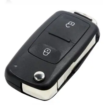 

2 Button Flip Fob Remote Folding Key Shell for VW Polo Transporter Golf Uncut Blade Car Key Case NO Chip Keyless Entry Key