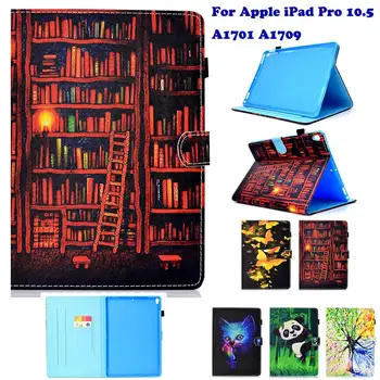 

Fashion Painted PU Leather Case For Apple iPad Pro 10.5 A1701 1709 Cover Case Stand Elephant Fox Owl Auto Wake Up/Sleep Function