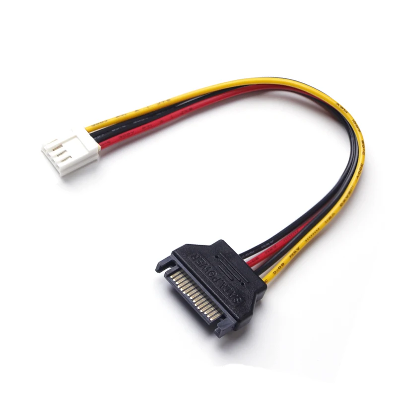 Ult-أفضل sata 15pin ذكر إلى ide 4pin أنثى محول القرص الصلب المرن fdd السلطة الكابل الحبل ل الناهض التعدين 20 سنتيمتر