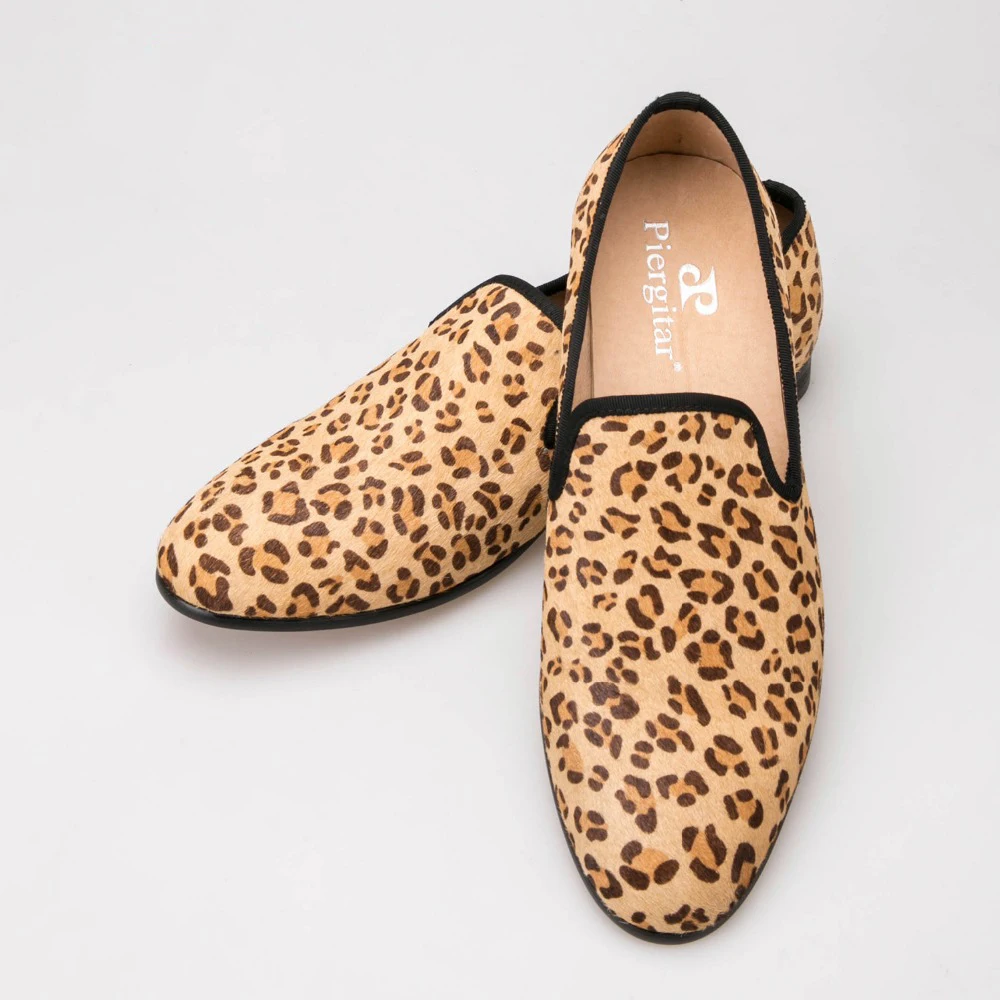 leopard print smoking flats