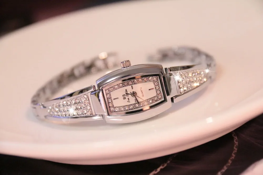 Женские часы, модные роскошные брендовые часы, женские кварцевые наручные часы, водонепроницаемые, стальное платье, бриллиантовые часы, браслет, женские часы