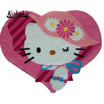 

diy cartoon printed cushion mat crochet tapis knitting needle kit for carpet Foamiran crafts latch hook kits rug tapestry kits