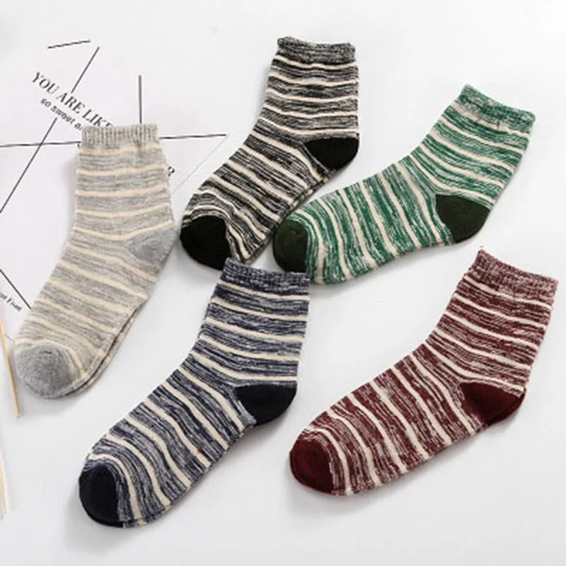 

5 Pairs/lot Cotton Sock Men Socks Cheap Meias Calcetines Hombre Casual Autumn Winter Mixed Colors Mens Socks 7Z