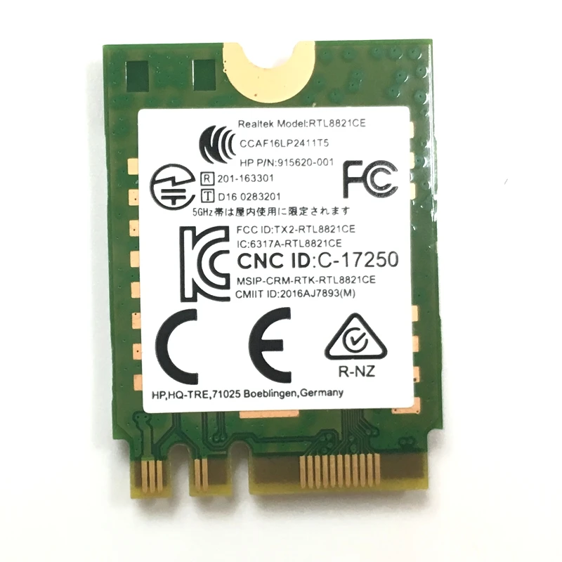 RTL8821CE 802.11AC 1X1 Wi Fi + BT 4 2 комбинированный адаптер карта SPS 915621 001 беспроводная netowrk для