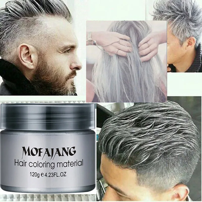 78 45 De Réductionunisexe Couleur De Cheveux Boue Cire Colorant Une Fois Pâte De Moulage Grand Mère Gris Couleur Temporaire Couleur De Cheveux