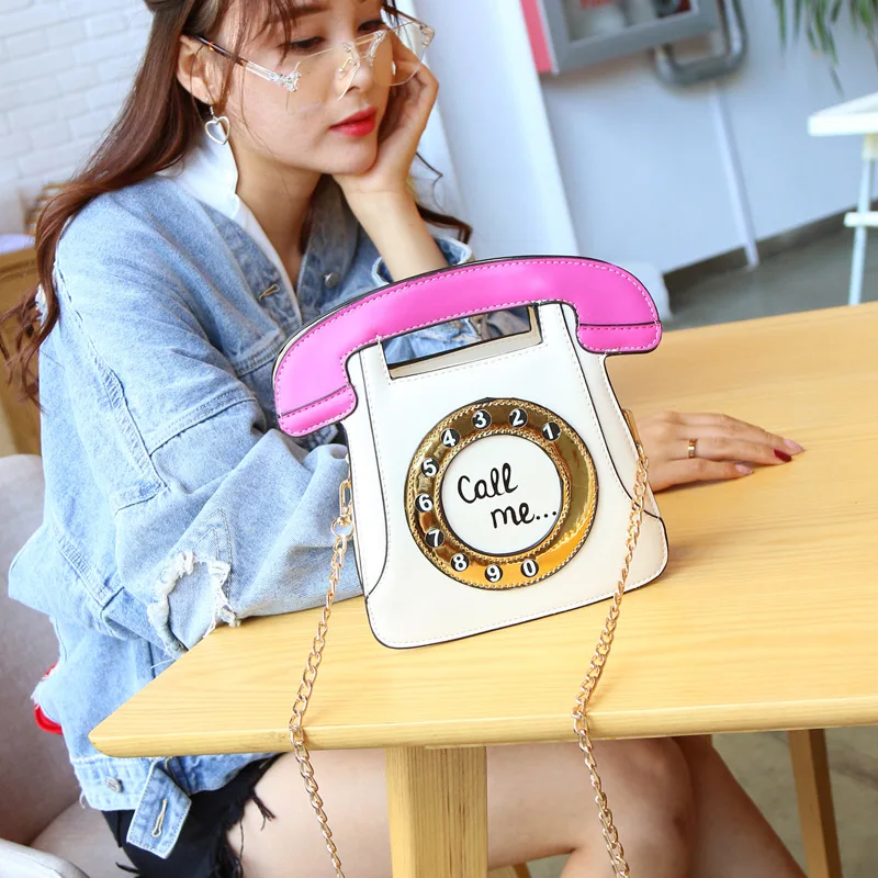 

Women's Handbags New Fashion Telephone Style Creative Funny Shoulder Bag Personalized Phone Messenger Bag C155
