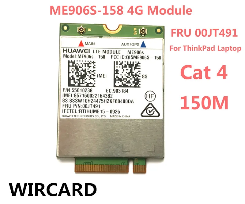  For ME906S ME906S-158 FRU 00JT491 LTE 4G Card for Thinkpad L460 T460P T560 X260 P50s L560 X1 YOGA X