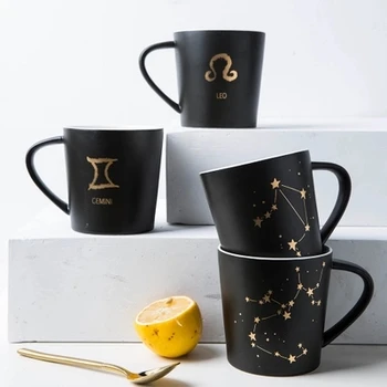 

Twelve constellation creative ceramic mug cup with lid office couple coffee cup