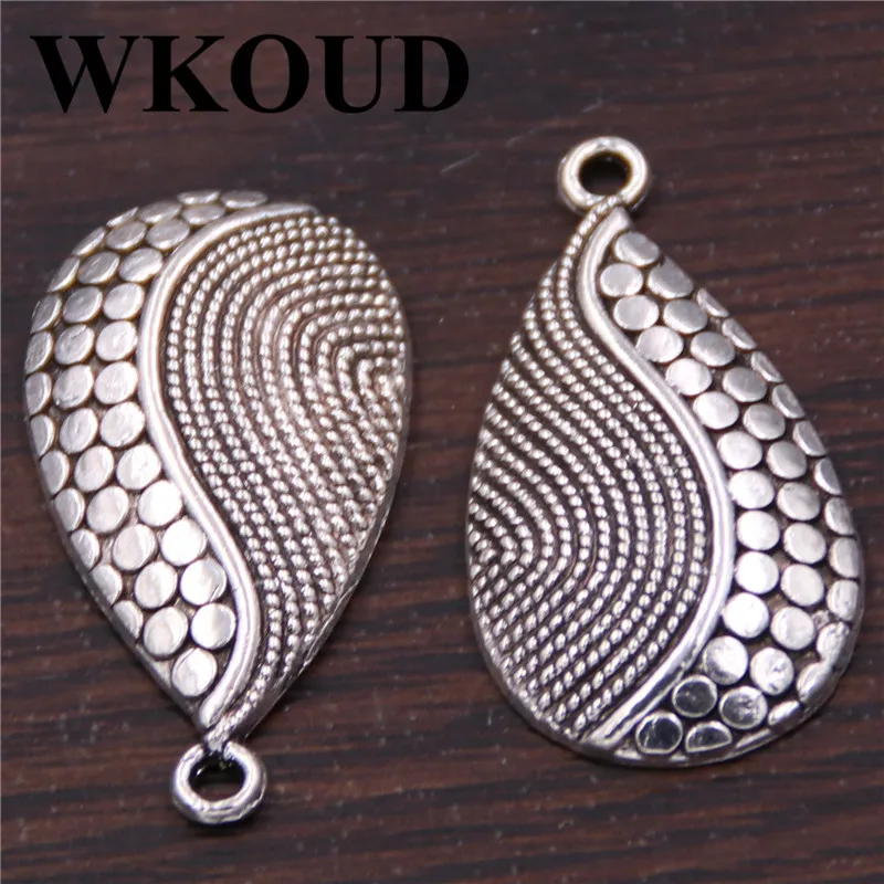 

WKOUD 15PCS Retro Zinc Alloy Water Drop Shape Bead Charms Pendants For DIY Jewelry Accessories A197