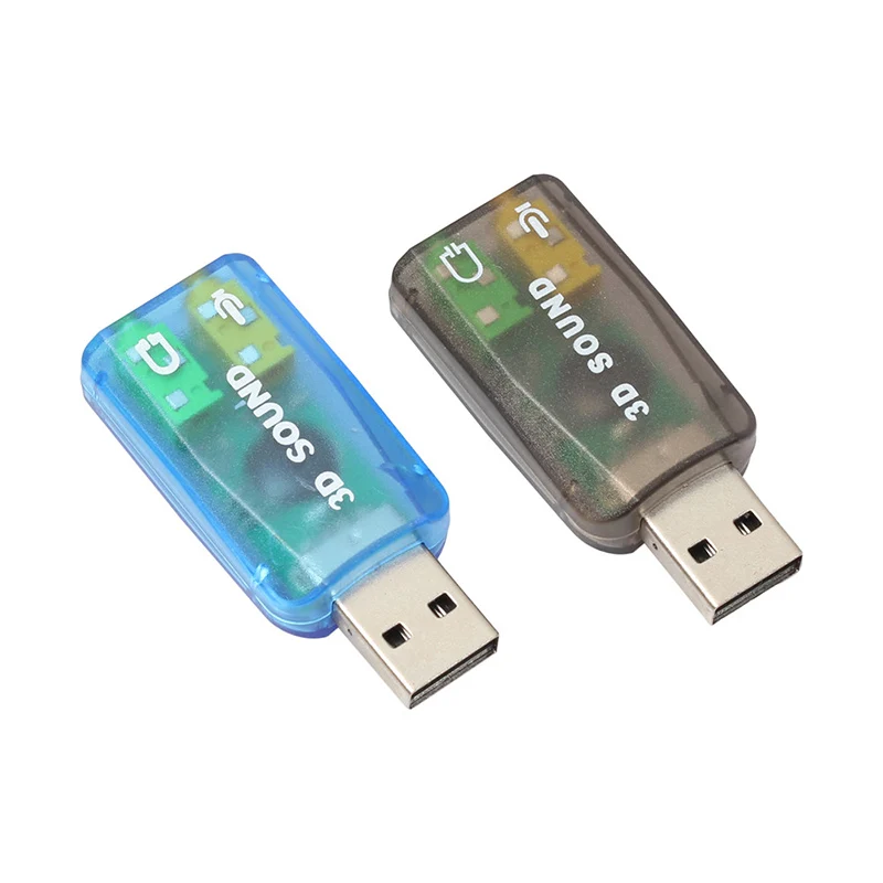 

Usb Sound Card 3.5Mm Usb Adapter 3D Audio 5.1 Mini External Interface Mic Speaker For Laptop Pc Computer Micro Data De Audio 1Pc