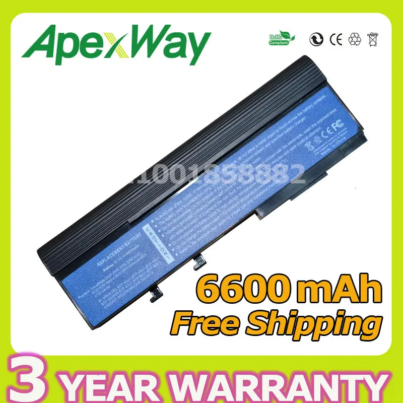 

Apexway Battery For Acer TravelMate 4520 6292 6492 6493 6553 2420 2440 3240 3280 4330 4720 6231 6291 6593 6593G 2420A 4730 6252