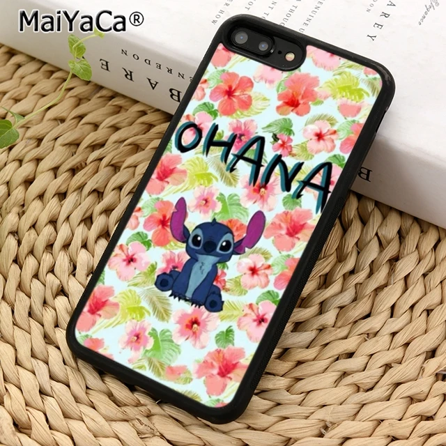 

MaiYaCa Ohana means family Lilo stich Phone Case Cover for iPhone 5 5s 6 6s 7 8 X XR XS max samsung galaxy S6 S7 edge S8 S9 Plus