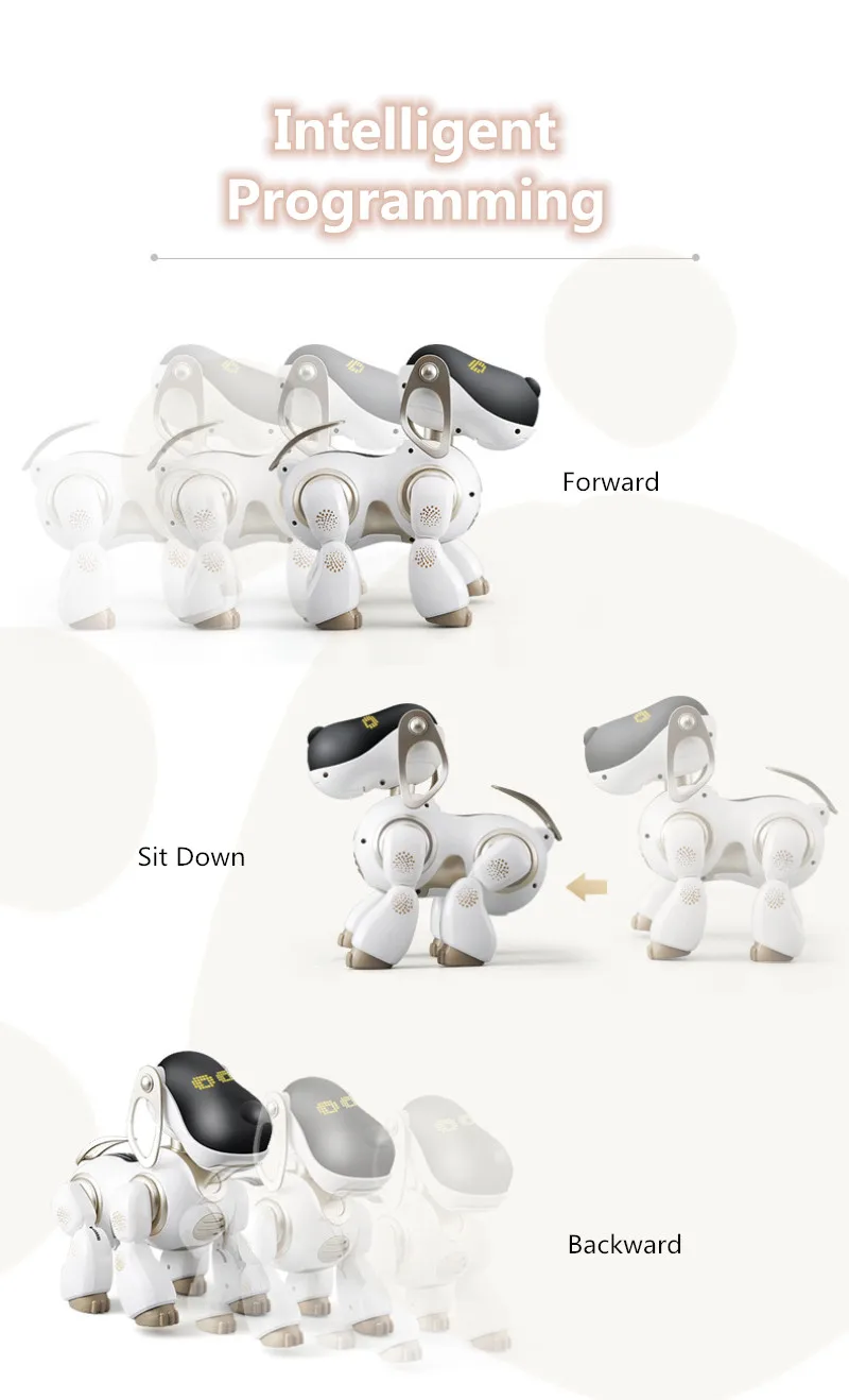 Brinquedo de Aprendizagem Jogar com a Criança Mais Novo Educacional Controle Remoto rc Robô Cão Animal Estimação Simulação ai Pode Cantar Falando Dança 19 High Quality Brinquedos e hobbies