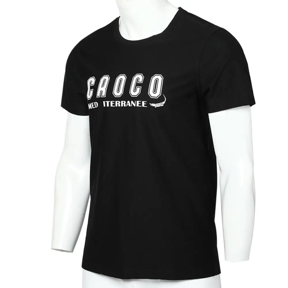 

Crocosport Summer Men Cotton Sweater Shirt Gym Fitness Top Male Breathable Trainers Short Sleeve Sport TShirt Quick Dry Top