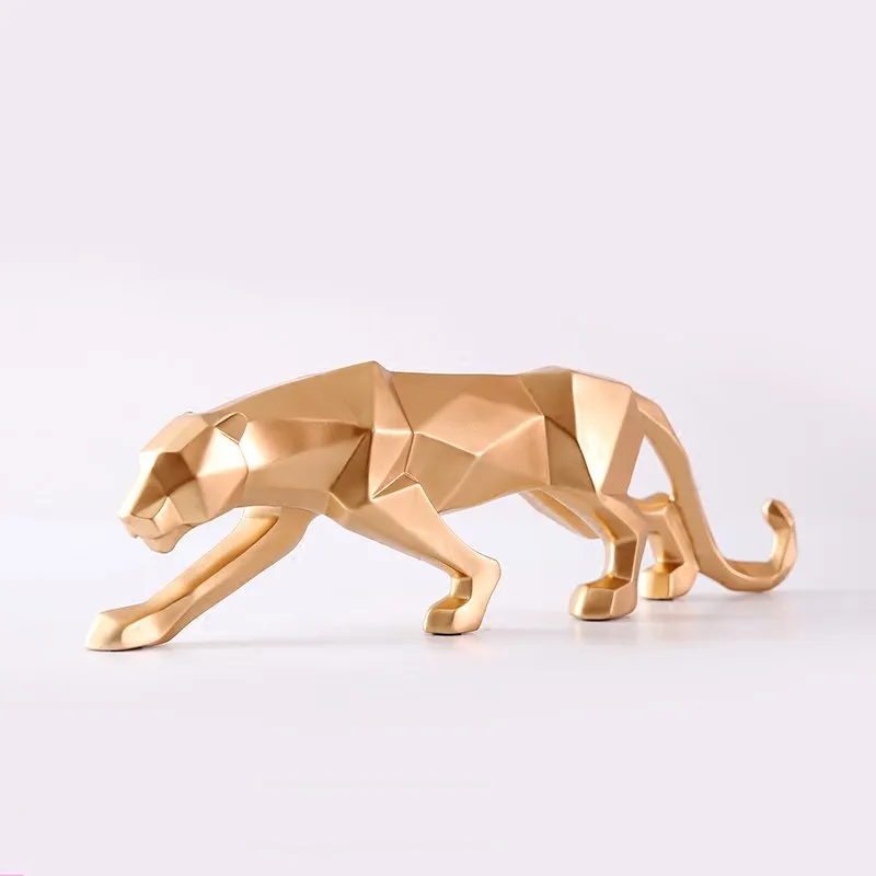 

Nordic Modern Geometric Resin Golden Cheetah Ornaments Creative Home Accessories Coffee Table Bedroom Living Room Decoration