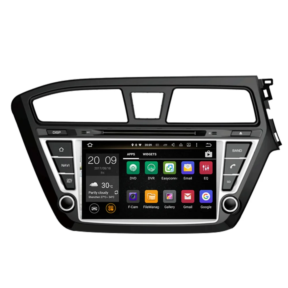 Perfect 7 Inch Android 8.0 Octa Core 4GB RAM Car GPS Navigation For Hyundai I20 2014- Right Hand Driving CD DVD Multimedia Player 3