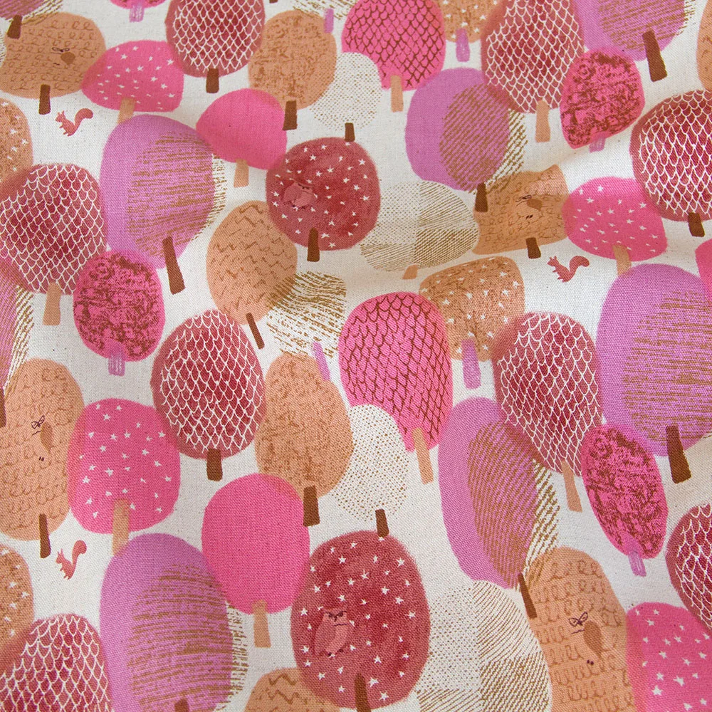 50cm*110cm Japanese Cotton Linen Fabric Canvas Fabric Woods in Fabric