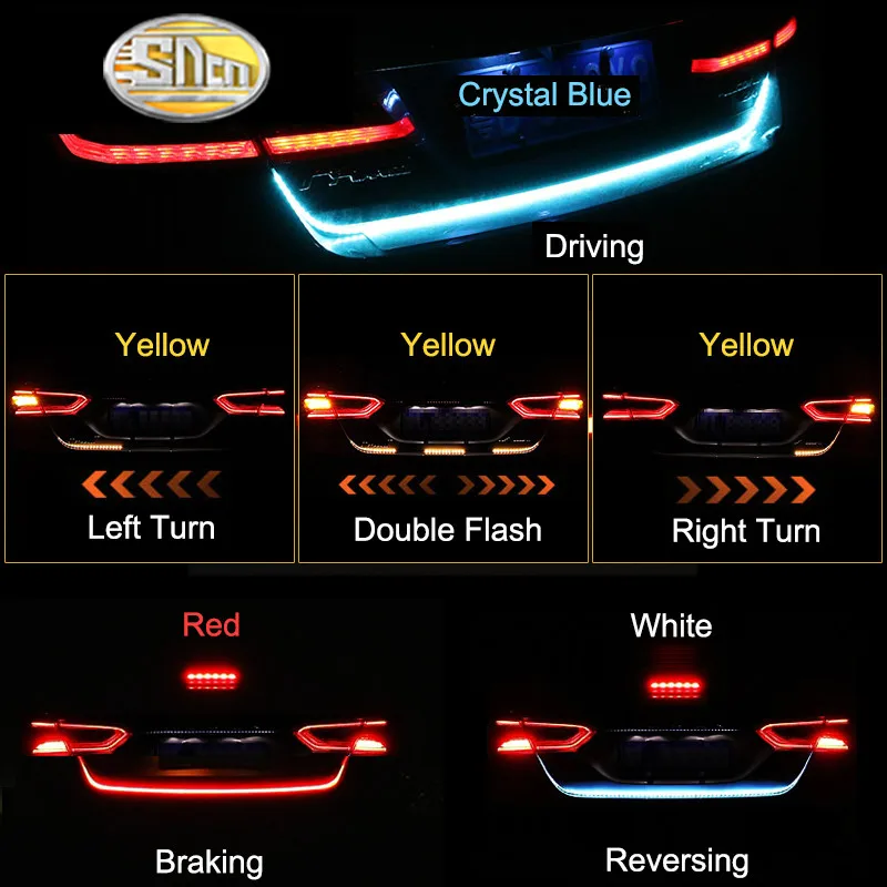SNCN багажник полосы светильник светодиодный автомобильный динамический задний светильник s для hyundai Solaris Accent Elantra I30 Tucson Santa Fe Sonata I20 IX35 IX45