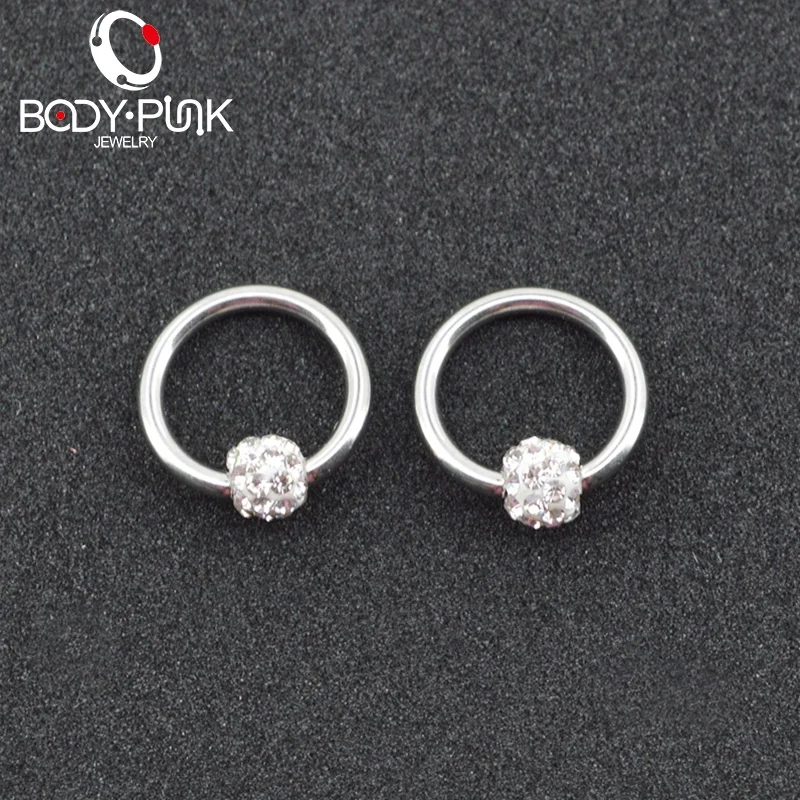 BODY PUNK 4 шт./компл. Сексуальная фотокольца для сосков штанги пирсинга 14G|bar piercing|nipple