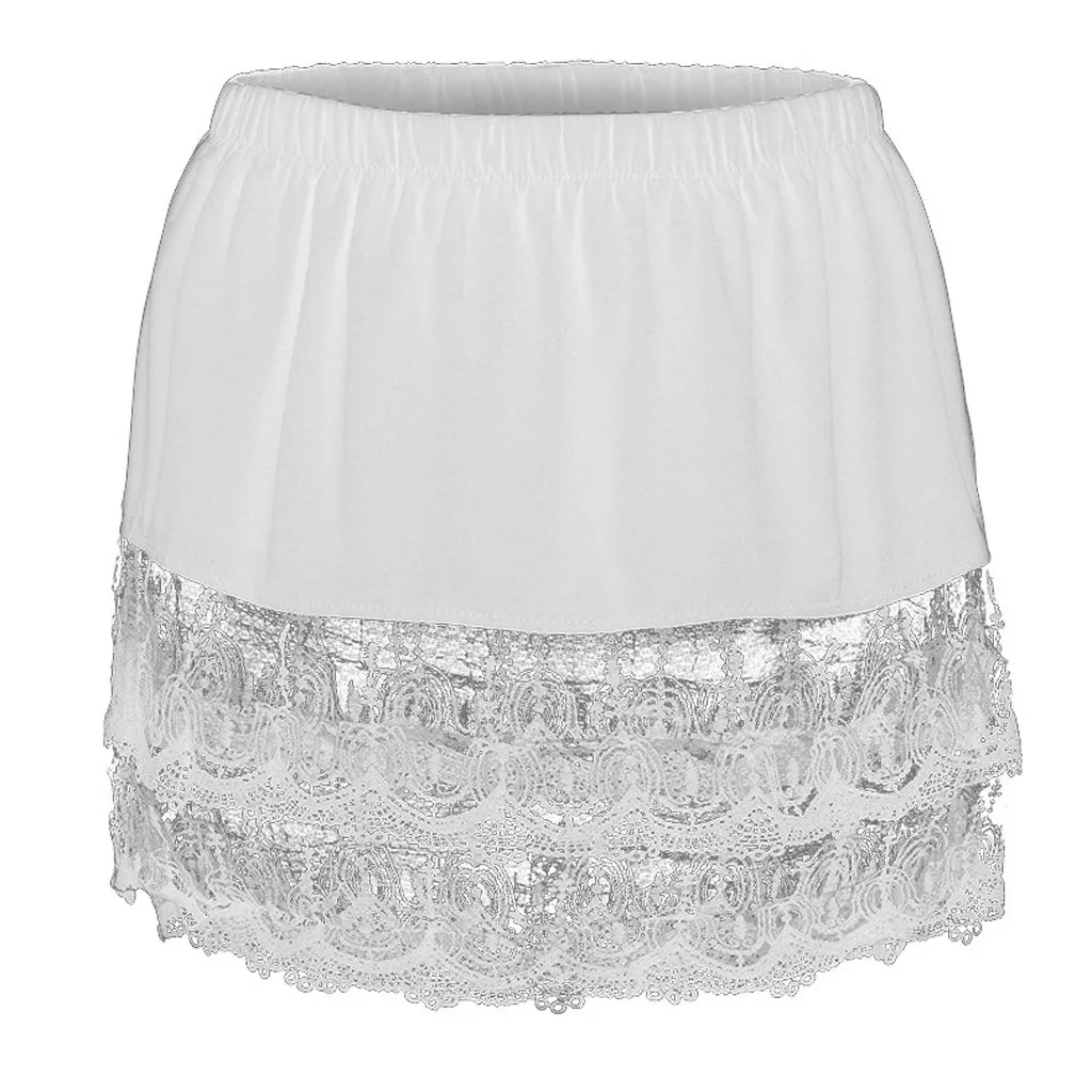Модные женские юбки больших размеров Многослойные прозрачные кружевные трусики-расширители юбка doudoulu
