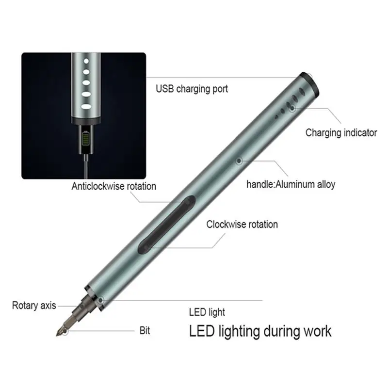 

Mini Electric Screwdriver Rechargeable Cordless Power Screw Driver Kit With Led Light Lithium Battery Operated Power Tools Set