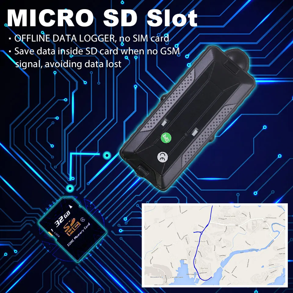 Battery GPS Tracker 5000mAh GSM GPRS WiFi GPS TF Data Logger Rechargeable Removable Battery Powerful Magnet SOS Voice Listening