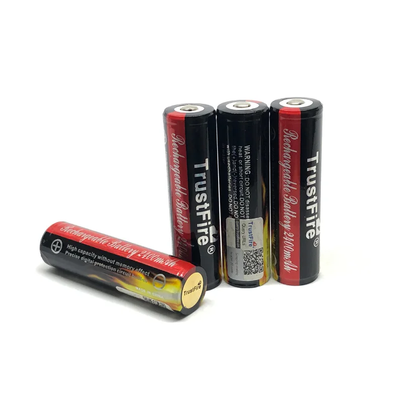 20 шт./лот TrustFire Защищенный 18650 3,7 V 2400mAh фонарь для камеры фонарик перезаряжаемая батарея литиевые батареи с PCB