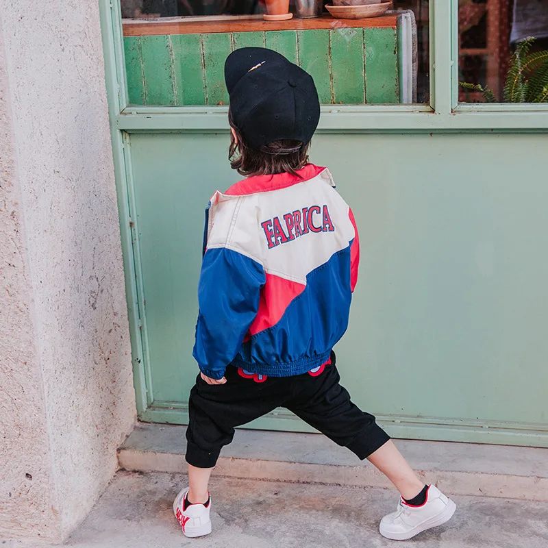 

Children 2019 spring new coat tide boy boy baby 2019 new foreign gas jacket children's clothing baby boy jacket