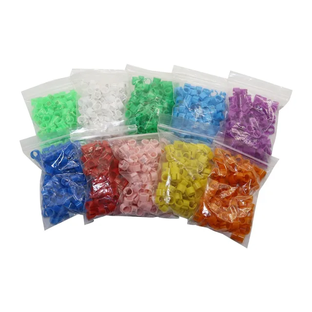 100 Pcs/bag Inner Diameter 6mm Pigeon Leg Poultry Dove Bird Parrot Clip Rings Band Foot Ring Pigeon Supplies NO.001~100 3