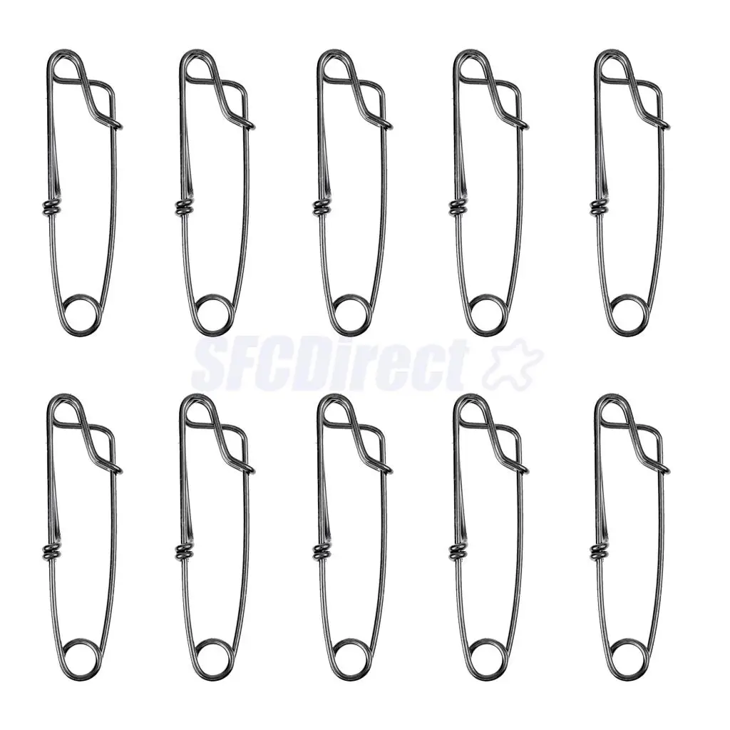 20Pcs Stainless Steel Long Line Longline Clip for Fishing Snapper or Shark S